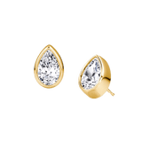 Pear Shaped Birthstone Studs
