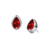 Pear Shaped Birthstone Studs