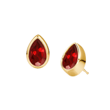 Pear Shaped Birthstone Studs