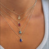 Pear Ruby Necklace