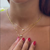 Droplet Layer Diamond Necklace