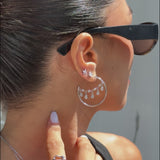 Oriental Diamond Hoops