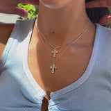 Cross Round Diamond Necklace