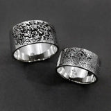 Custom Fingerprint Flat Ring Ring - Pegor Jewelry
