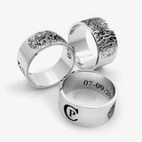 Custom Fingerprint Flat Ring Ring - Pegor Jewelry