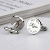 Round Engraved Cuff Links