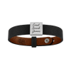 Square Plate Leather Bracelet