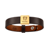 Square Plate Leather Bracelet