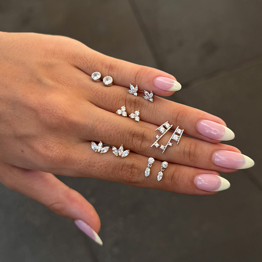 Trio Marquise Diamond Studs