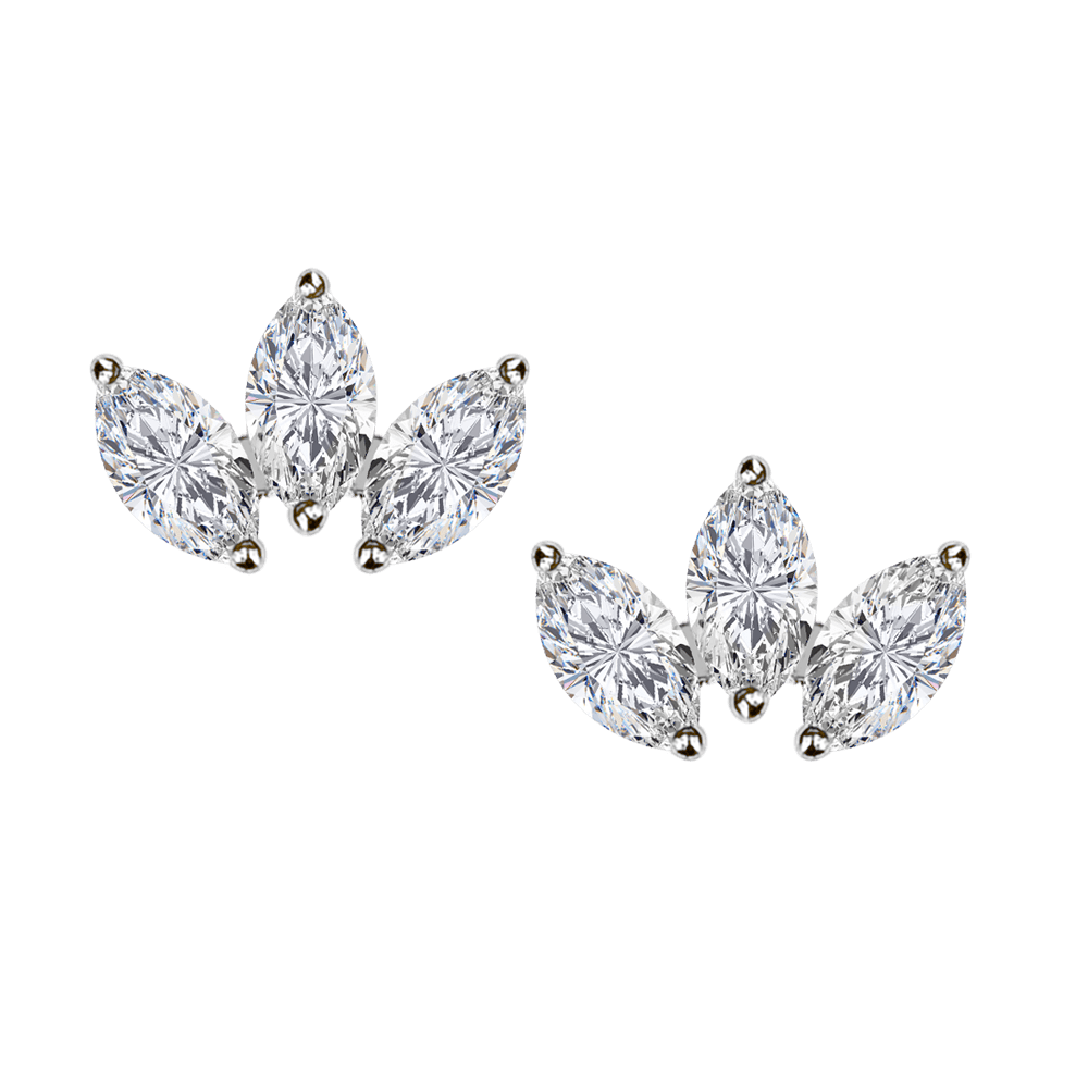 Trio Marquise Diamond Studs
