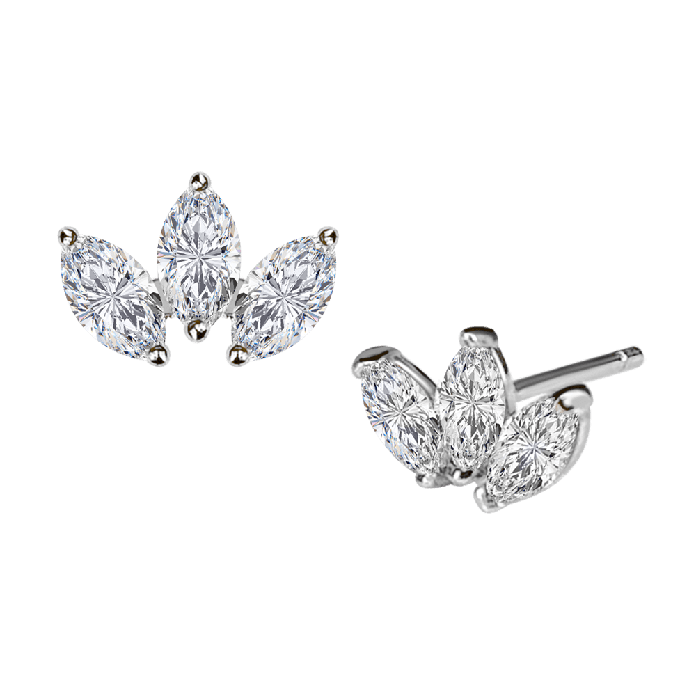 Trio Marquise Diamond Studs
