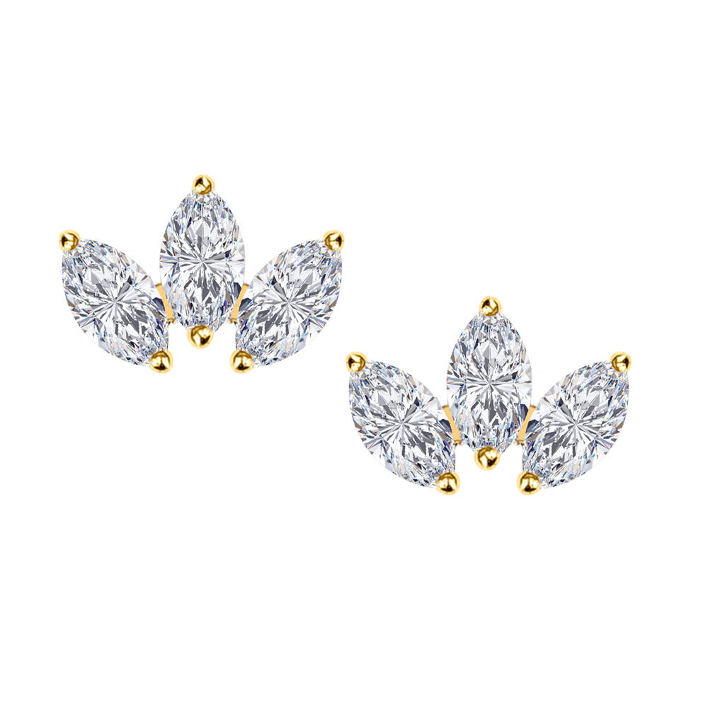 Trio Marquise Diamond Studs