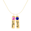 Flat Bar Birthstone Necklace