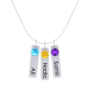 Flat Bar Birthstone Necklace