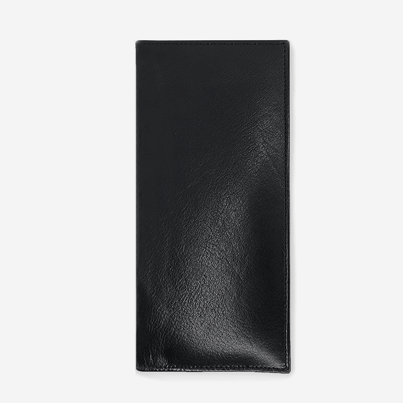 Slim Cut Long Wallet Wallets Plain Black / Classic - Pegor Jewelry