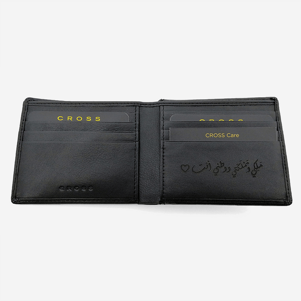Cross Slim Wallet Wallets Engraved - Pegor Jewelry