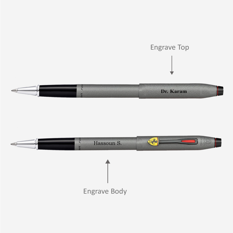 Cross Scuderia Ferrari Pen Stylus Pens Grey / Engraved - Pegor Jewelry