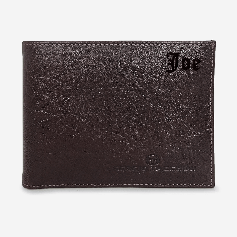Sergio Tacchini Brown Wallet Wallets Engraved - Pegor Jewelry