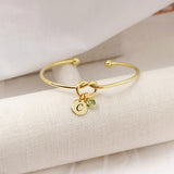 Love Knot Silver Bangle Bracelet