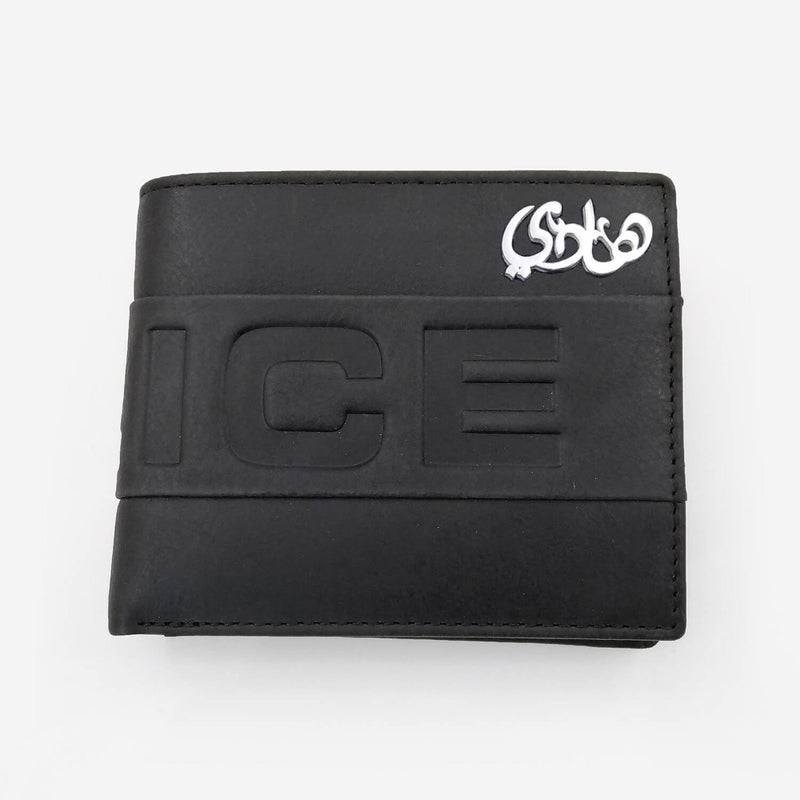 Police Infiniti Bi-Fold Wallet Wallets Black / Silver Name - Pegor Jewelry