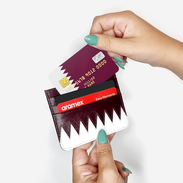 Qatar Leather Credit Card Holder Credit Card Holder - Pegor Jewelry