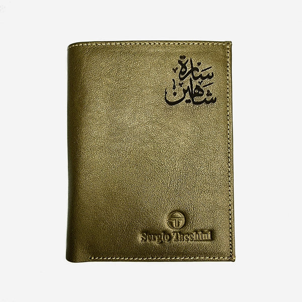 Sergio Tacchini Olive Green Vertical Wallet Wallets Engraved - Pegor Jewelry
