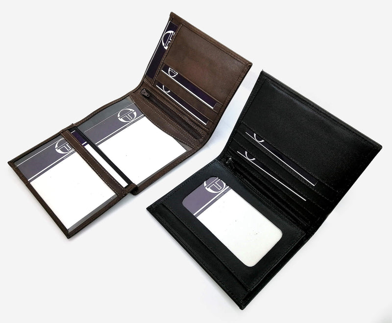 Sergio Tacchini Black Vertical Wallet Wallets - Pegor Jewelry