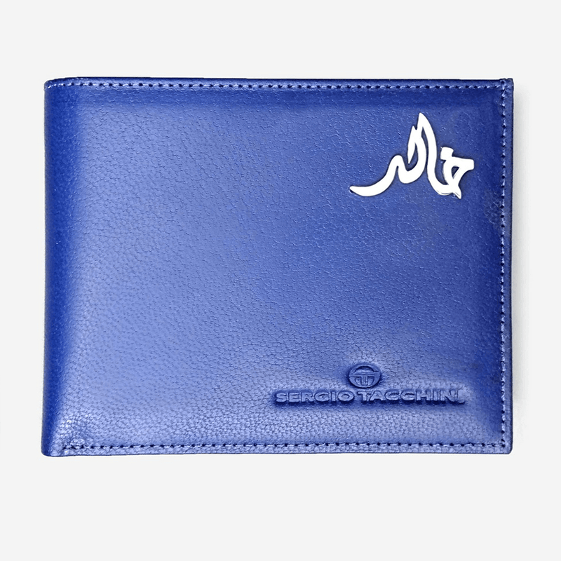 Sergio Tacchini Navy Blue Wallet Wallets Silver Name - Pegor Jewelry